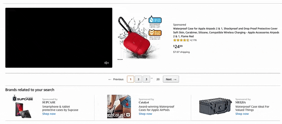 Video in search ad