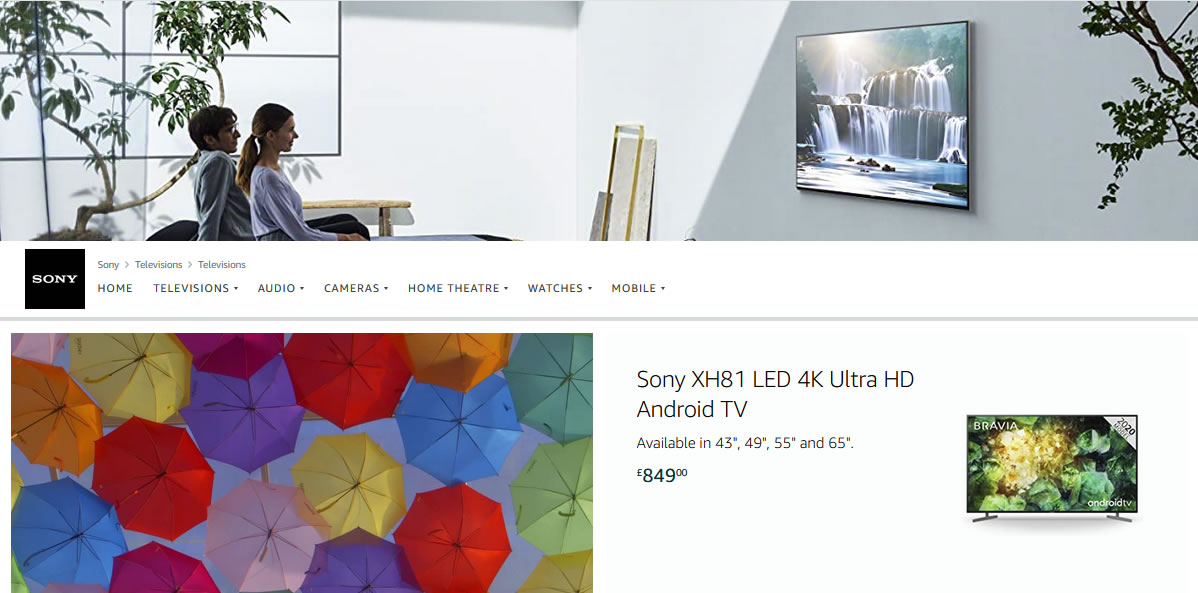 Sony Amazon Storefront