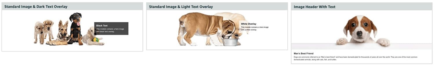 5. A+ modules full width images