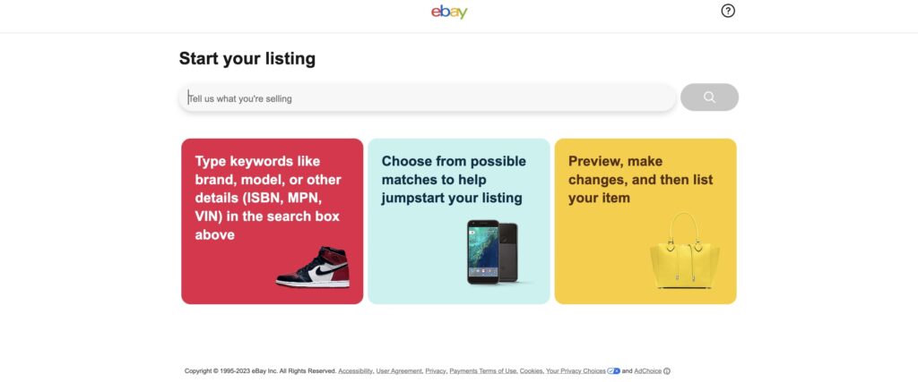 start your listing