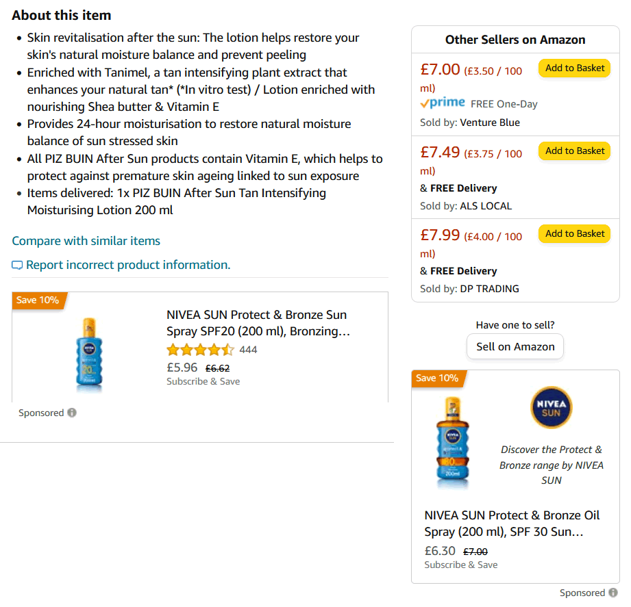 Amazon Sponsored Display ads example
